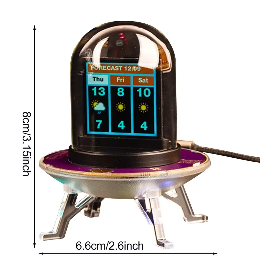 Wi-Fi Digital Alarm Clock With Large Screen Weather Forecast Custom Photo Display Table Clock With RGB Lighting Table Decoration