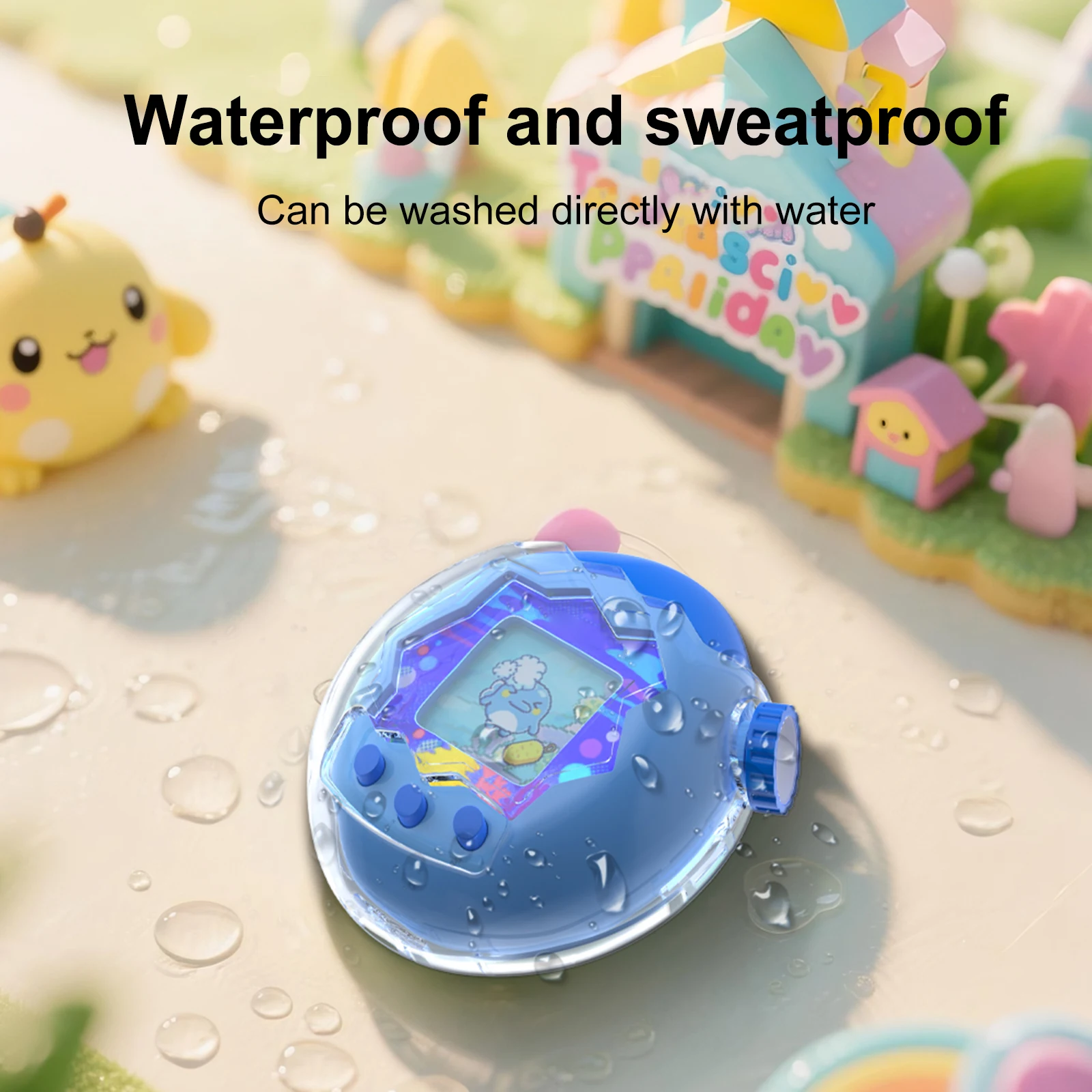 

Protective Case with Lanyard Transparent Case Cover Hard Shell Protective Cover for Tamagotchi Paradise Digital Pet
