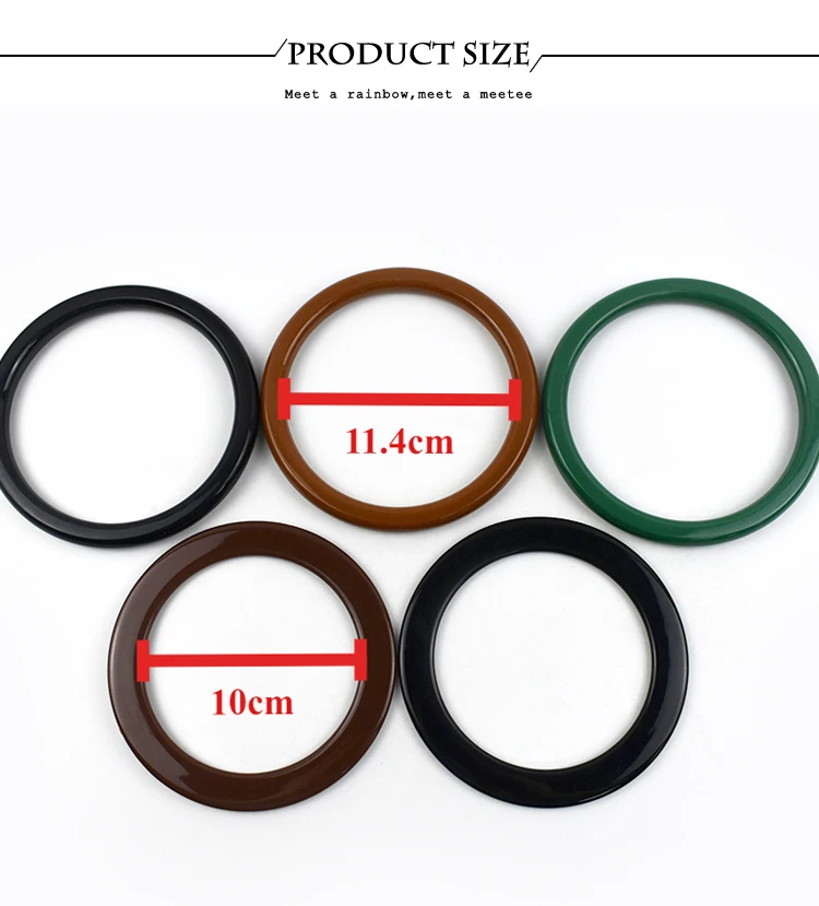 2/4/10Pcs Deepeel 10/11.4cm Round Plastic Bag Handle Purse Frame Handbag Kiss Clasp Bracket DIY Handmade Bags Sewing Accessories