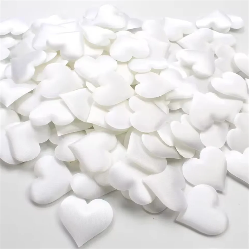 100Pcs Padded Fabric Throwing Petals Love Heart Table Wedding Party Decoration