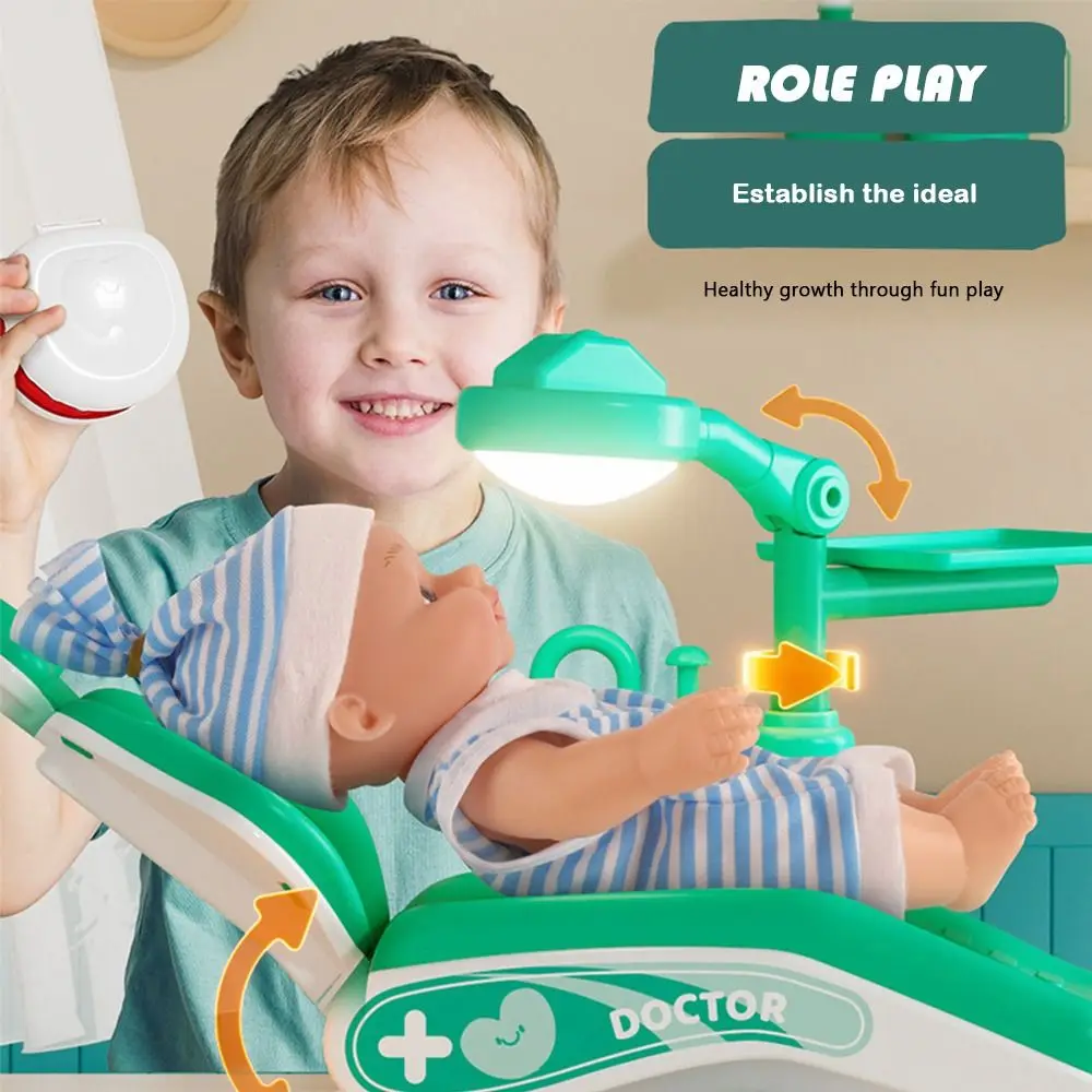 Neue Kunststoff Arzt Spielzeug Set Pretend Play Simulierte Zahnarzt Spiel Zubehör Simulierte Werkzeug Spielen