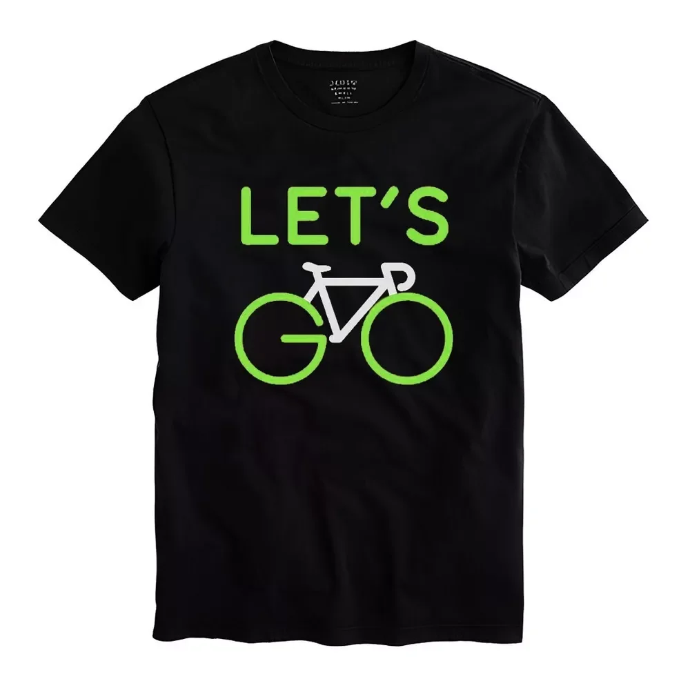 Let's Go Going Bike Men Unisex Black   Tees High Quality 100%Cotton Short Sleeve