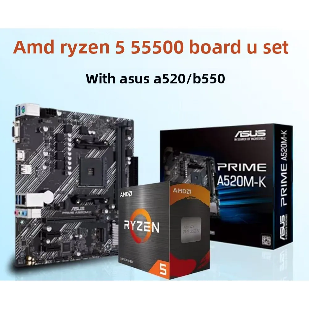 

Процессор AMD Ryzen R5 550X, материнская плата A520, корпус U, новый настольный процессор