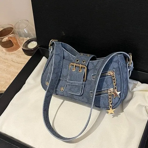 Nowa torba na ramię z zamkiem błyskawicznym w kształcie lokomotywy 873, torba lokomotywa, torebka damska, torba pod pachę, prosta i stylowa torebka.