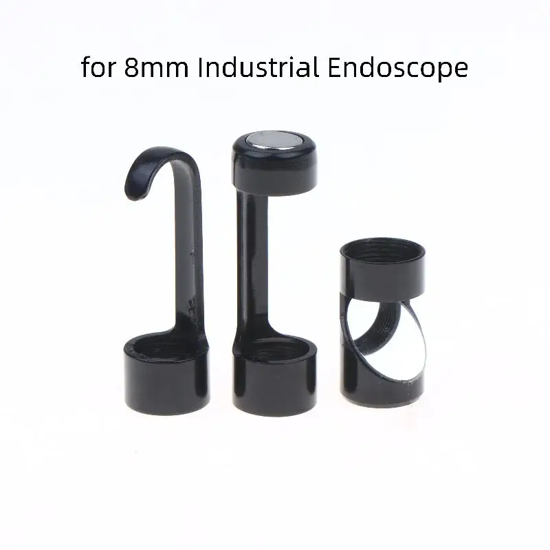 Hook Magnet Side View Mirror Protective Cap Set For 8mm Lens Endoscope Camera Borescope Accessories With Screw Thread Mount