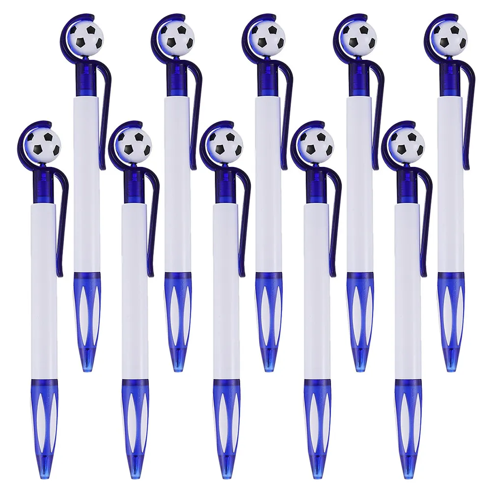 

10Pcs Retractable Ballpoint Pens Soccer Shape Writing Pen Portable Smooth Ink Pens for Office School Stationery Supplies