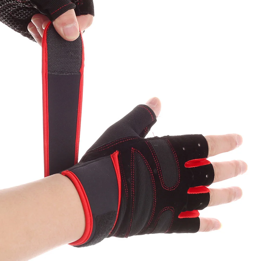 

1Pair Fitness Gloves Anti-Slip Breathable Weight Lifting Wrist Support for Gym Training Workout Bodybuilding Dumbbell Exercise M