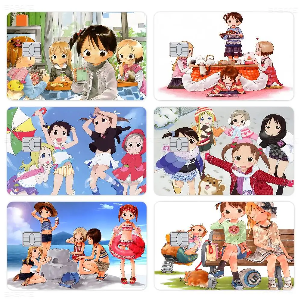 Anime Strawberry Marshmallow Anmie Sticker Film Skin Cover for Credit Card Debit Bank Card Front