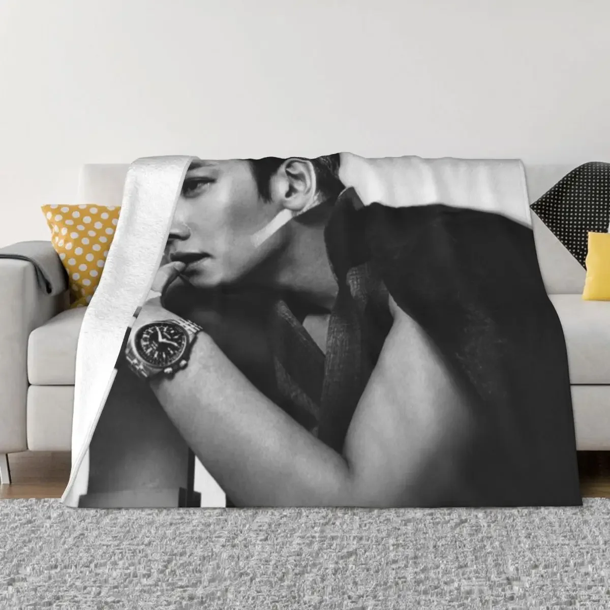 

Ji Chang wook -  Throw Blanket Bed Fashionable Sofa Luxury Thicken Decorative Beds Blankets