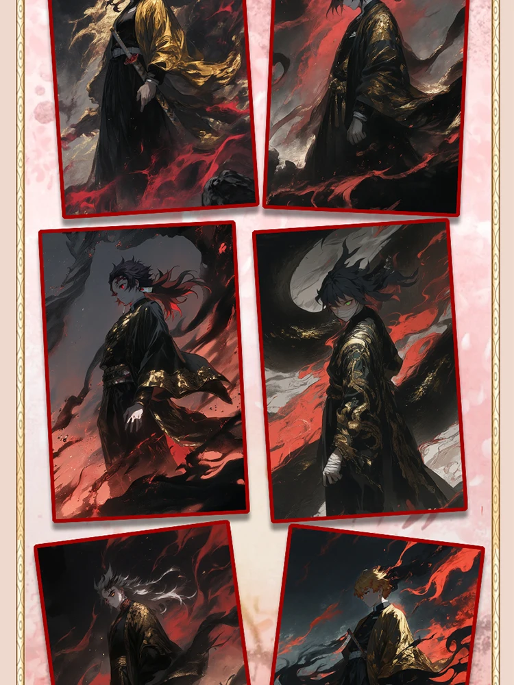 Dika Creazione culturale Demon Slayer Cartoncino di carta colorata Shinobu Anime Trading Mitsuri Tanjiro ACG CCG TCG Hobby Regali