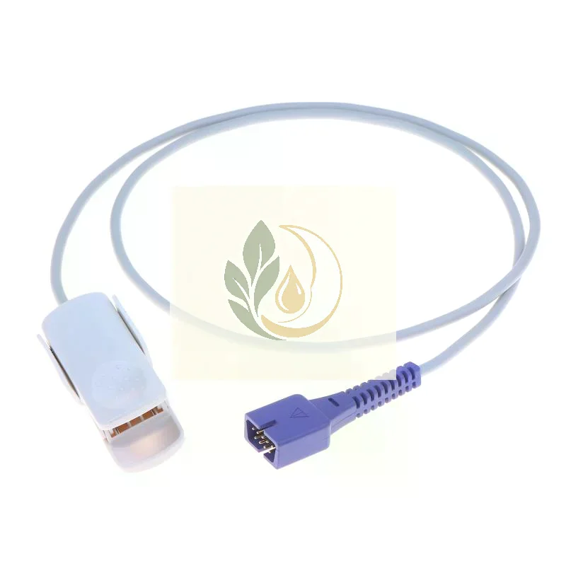 DS100A 9Pin Reusable Adult Finger Clip SpO2 Sensor Short Cable Oximax Probe Compatible with Nellcor Pulse Oximeter