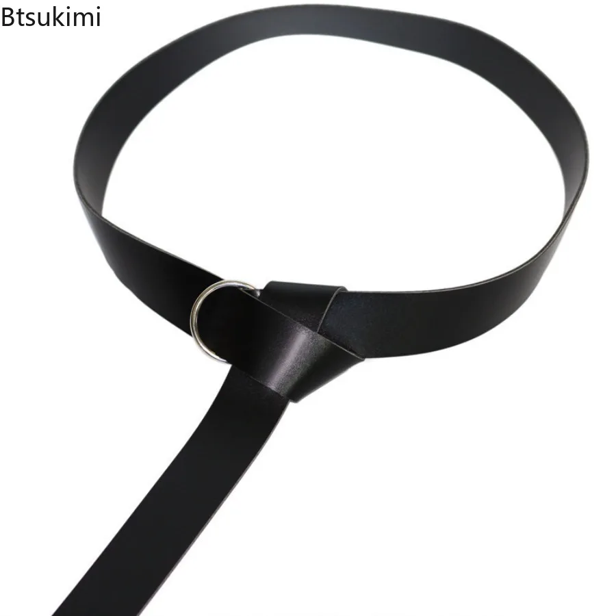 Medieval Renaissance Viking Waist Ring Belt Costume Accessory Parts for Adult Men Knight Pirate Cosplay Larp Leather Loop Buckle
