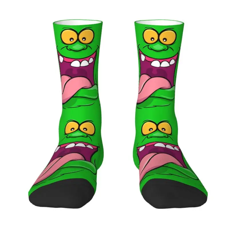 Ghostbusters Slimer Men's Crew Socks Unisex Novelty 3D Print Green Ghost Supernatural Movie Dress Socks