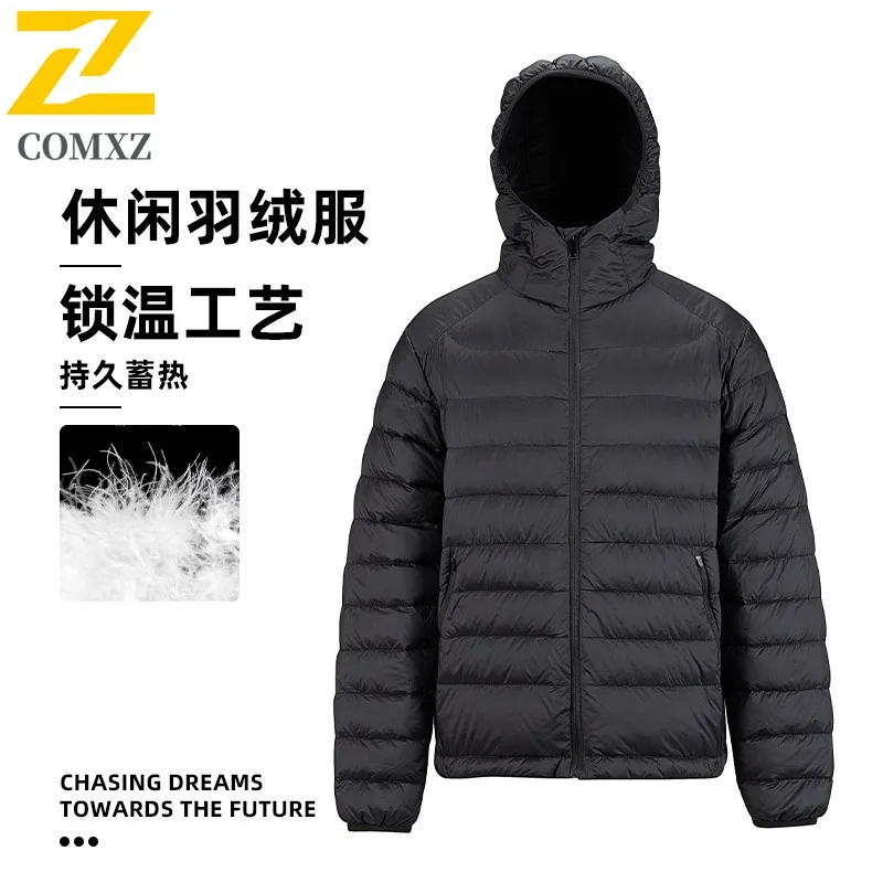 COMXZ Men Winter Jackets 2025 Thick Snow Camping Cold-Resistant Lightweight Daily Padded Jacket High Quality Trip Padding Coat
