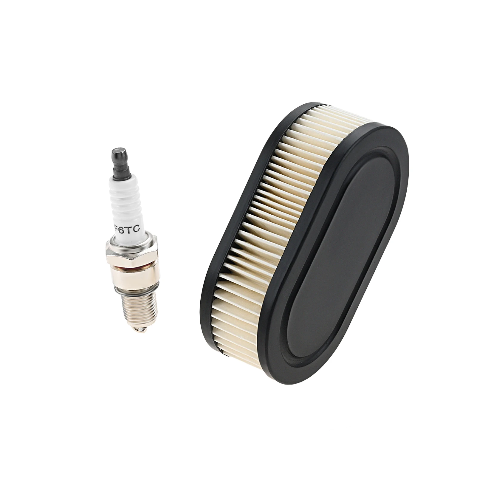 Lawnmower Air Filter & Spark Plug for Troy-Bilt Tb110 Tb115 Tb200 Tb230 Tb330 TB370 Walk-Behind for Craftsman Husqvarna Engine