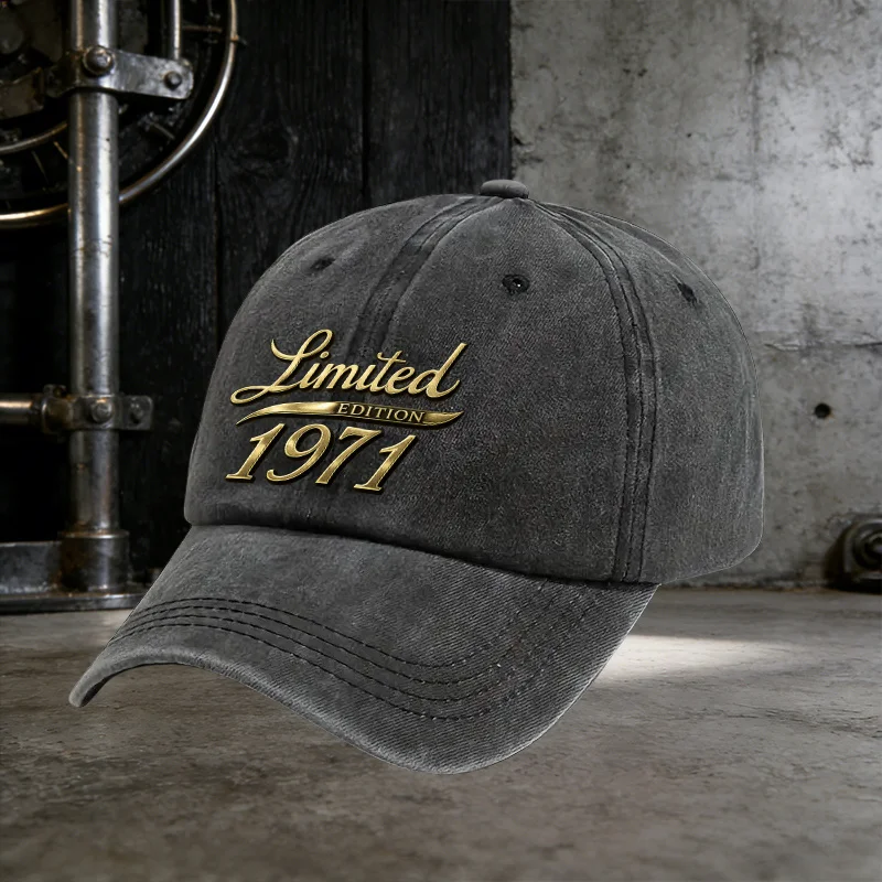A Water-Washed Hat, a Must-Have Baseball Cap for Men Related to The Limited Edition 1971, a Fashionable Item for Women'S Daily W