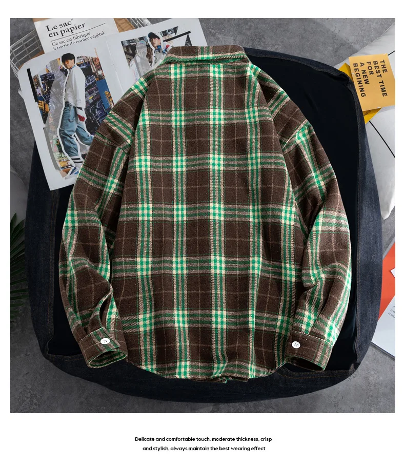 ビッグサイズ 9XL メンズ フランネル チェックシャツ 長袖 オーバーサイズ トップス 男性用 ルーズ 秋冬 69% コットン ストリートウェア プラスサイズ カジュアル