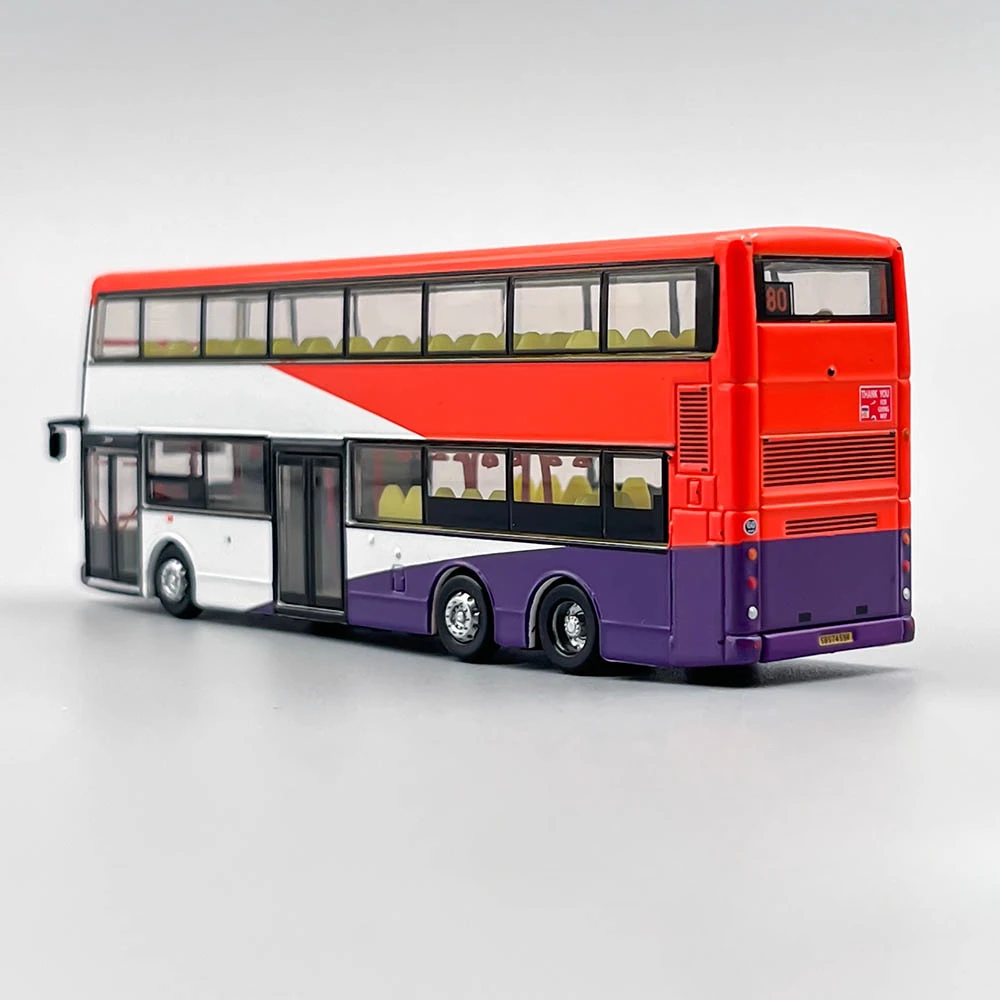 1/110 Singapore Double-decker Bus Model Alloy 80 Route Bus Model Collection Gift