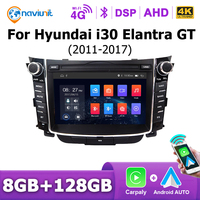 7'' Screen Android 14 AUTO Carplay Car Radio For Hyundai I30 Elantra GT 2011-2017  multimedia player Bluetooth 2 din Navigation