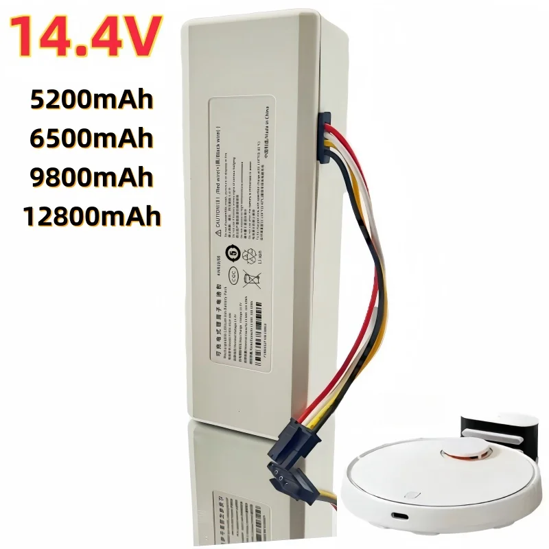 

New 14.4V 5.2Ah12.8Ah Replacement P1904-4S2P Battery Xiaomi Home 1C STYTJ01ZHM Robot Vacuum Cleaner Accessories Lithium Battery