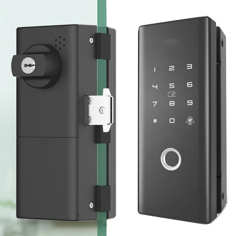 Serrure Intelligente For Sliding Fence Gate Swing Wood Door Fingerprint Digital Electronic Lock With Inside keys