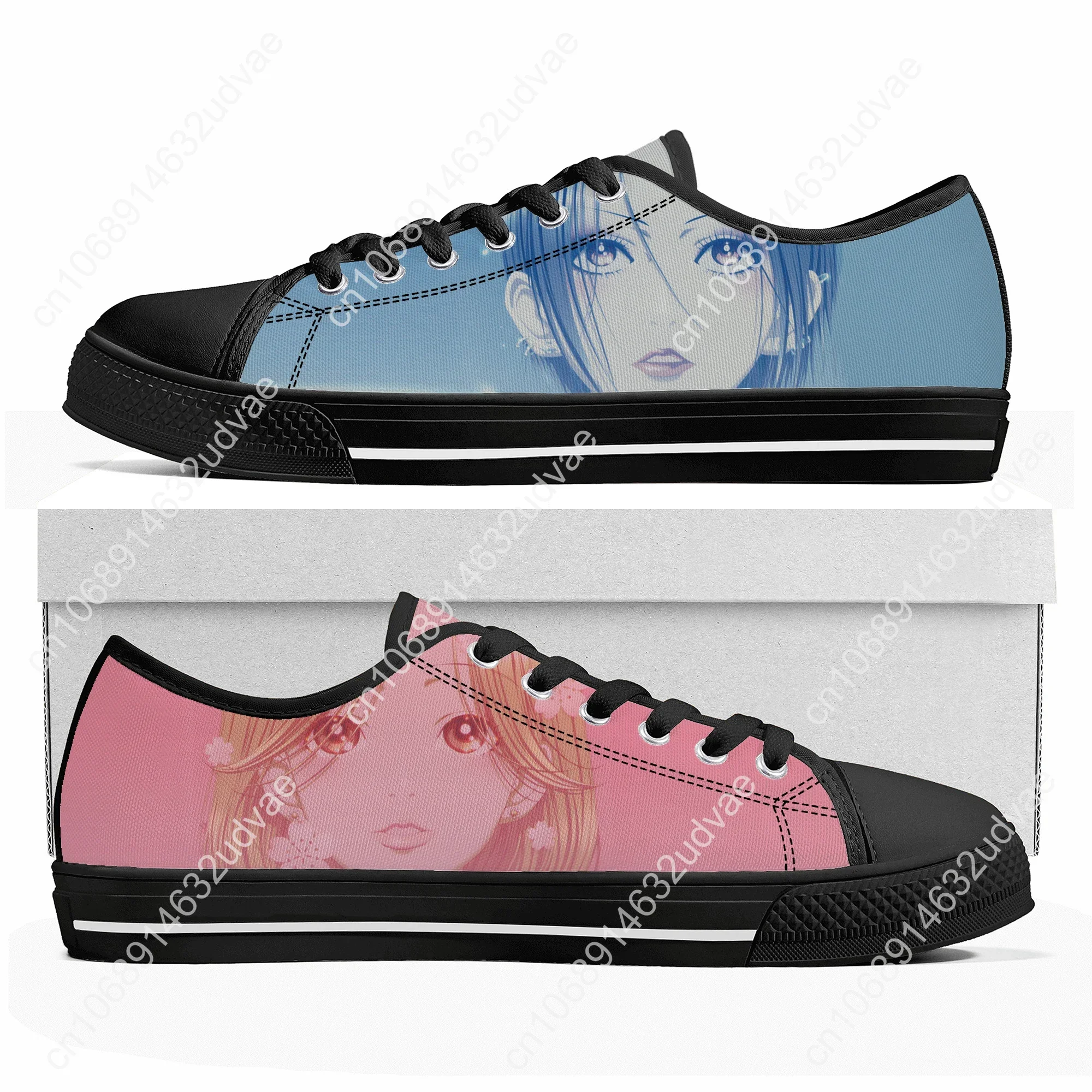 Manga NANA Osaki Komatsu Low Top Sneakers Mens Womens Teenager Canvas Sneaker High Quality Casual Couple Shoes Custom Shoe