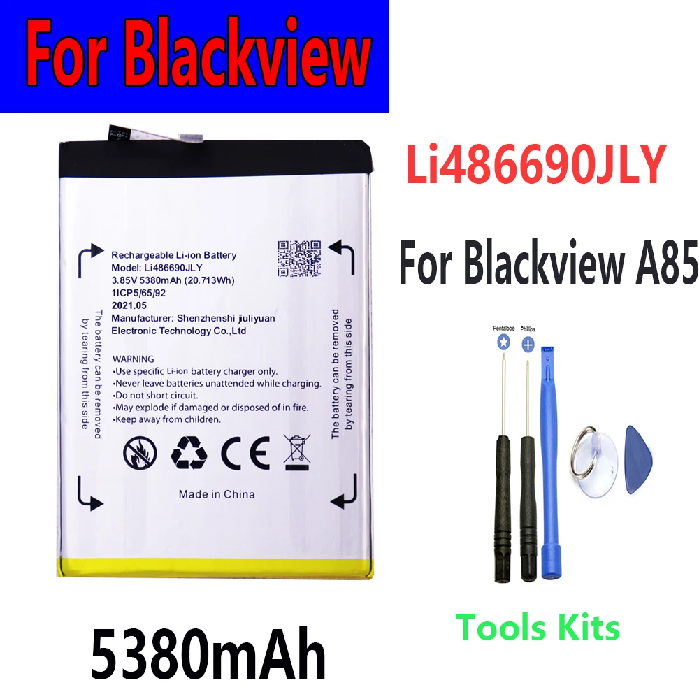 Battery For Blackview BV8800 BL8800 Pro A85 BV6600 BV7200 BV9300 Li676590H Batteries Fast DT Li456182PHTT-B Li486690JLY view 3