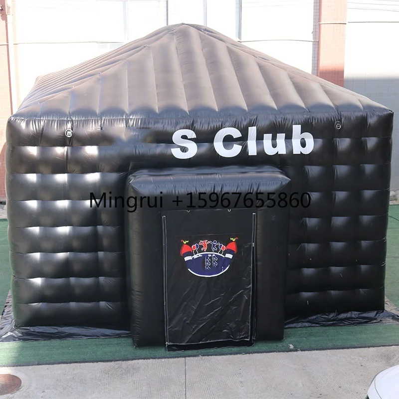 

Color Night Club bars Disco party event Durable blowup cube air tents inflatable tent with air blower