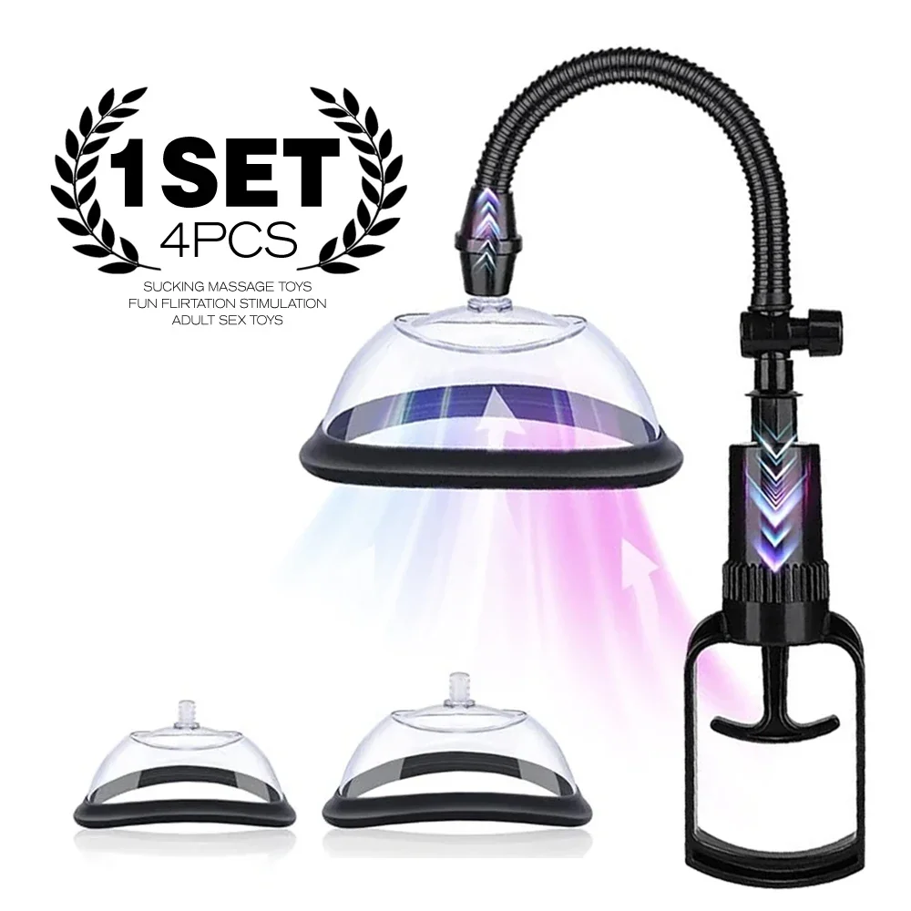 คู่มือช่องคลอดปั๊มหญิงนวดหีปั๊มเต้านมดูดนวดช่องคลอด Clitoral ดูดถ้วยผู้หญิงของเล่นสําหรับผู้ใหญ่