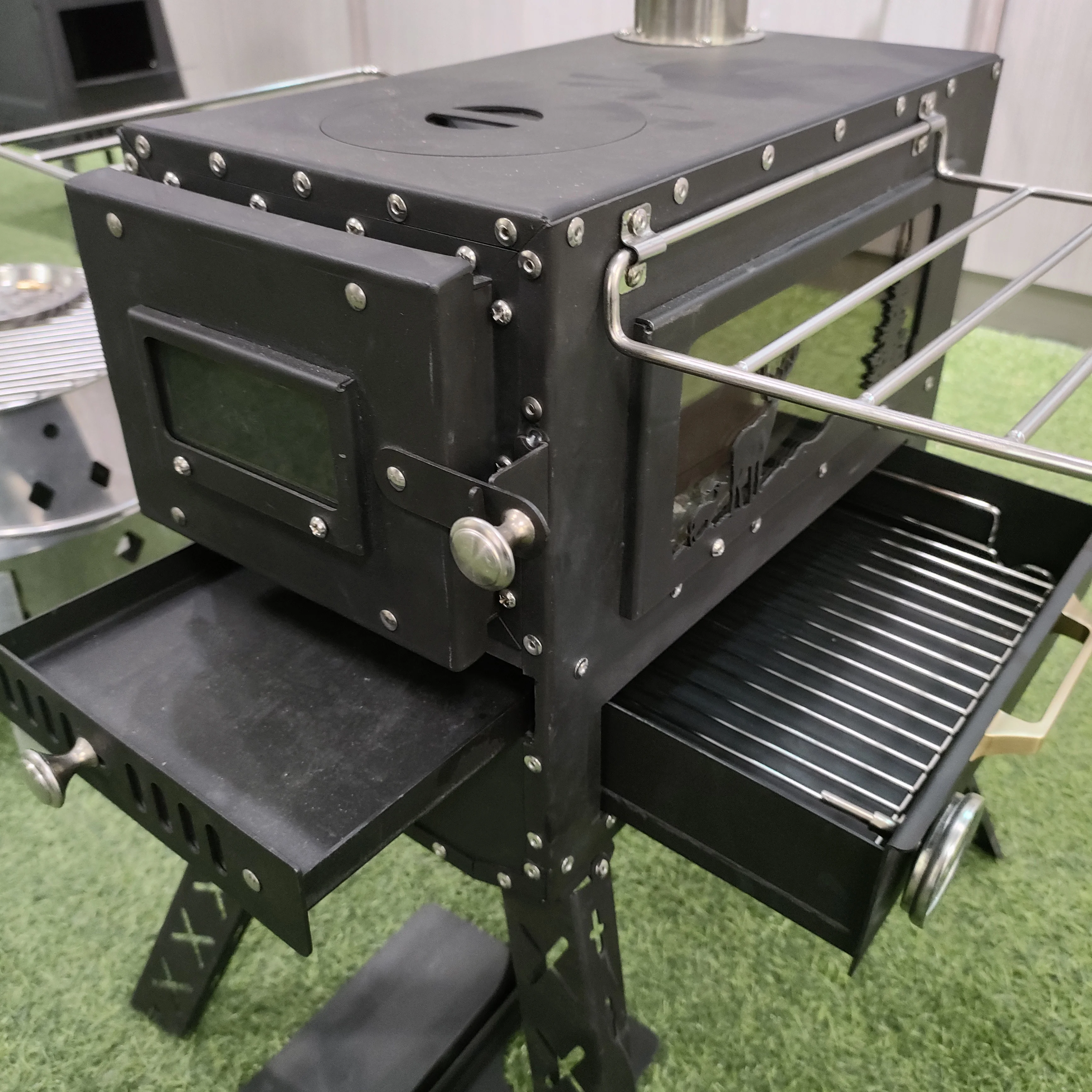 

Портативная уличная печь для пеллет из нержавеющей стали и дровяной печи с трубкой для дымохода