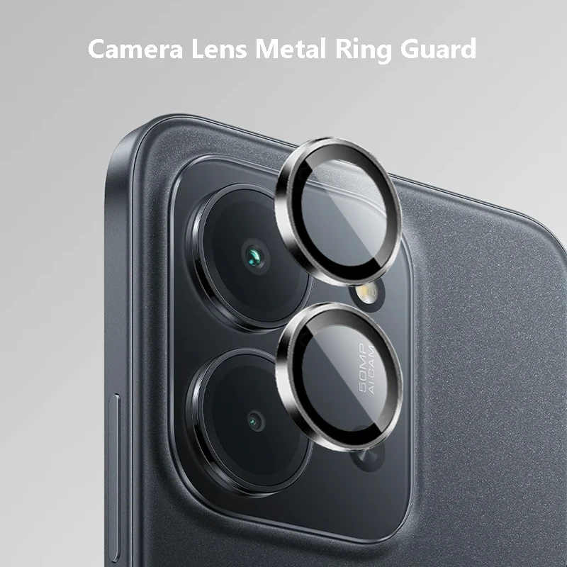 

1 упаковка = 2 кольца для Xiaomi Redmi 15C 5G 4G ультра прозрачная защитная крышка для объектива камеры металлическое кольцо пленка из закаленного стекла