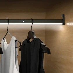 LED Wardrobe Light Smart PIR Infrared Body Motion Sensor Switch Light DC12V For Checkroom Wardrobe Clothes Hanger Rod Support
