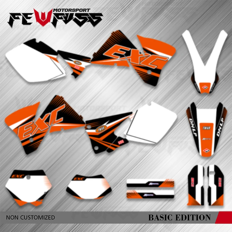 

Fewfuss For EXC SX 1998-2000 Customized Background Decal Sticker Kits For KTM SX SXF EXC 125 200 250 300 380 400