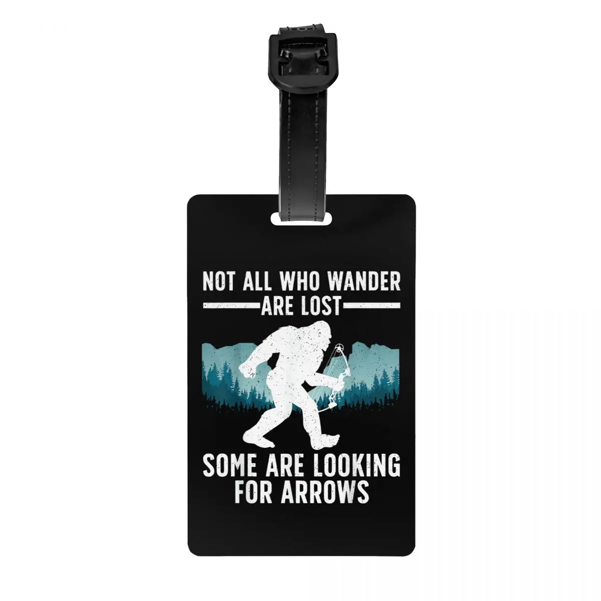 Custom Not All Who Wander Are Lost Luggage Tags for Suitcases Fashion Adventure Camping Baggage Tags Privacy Cover ID Label