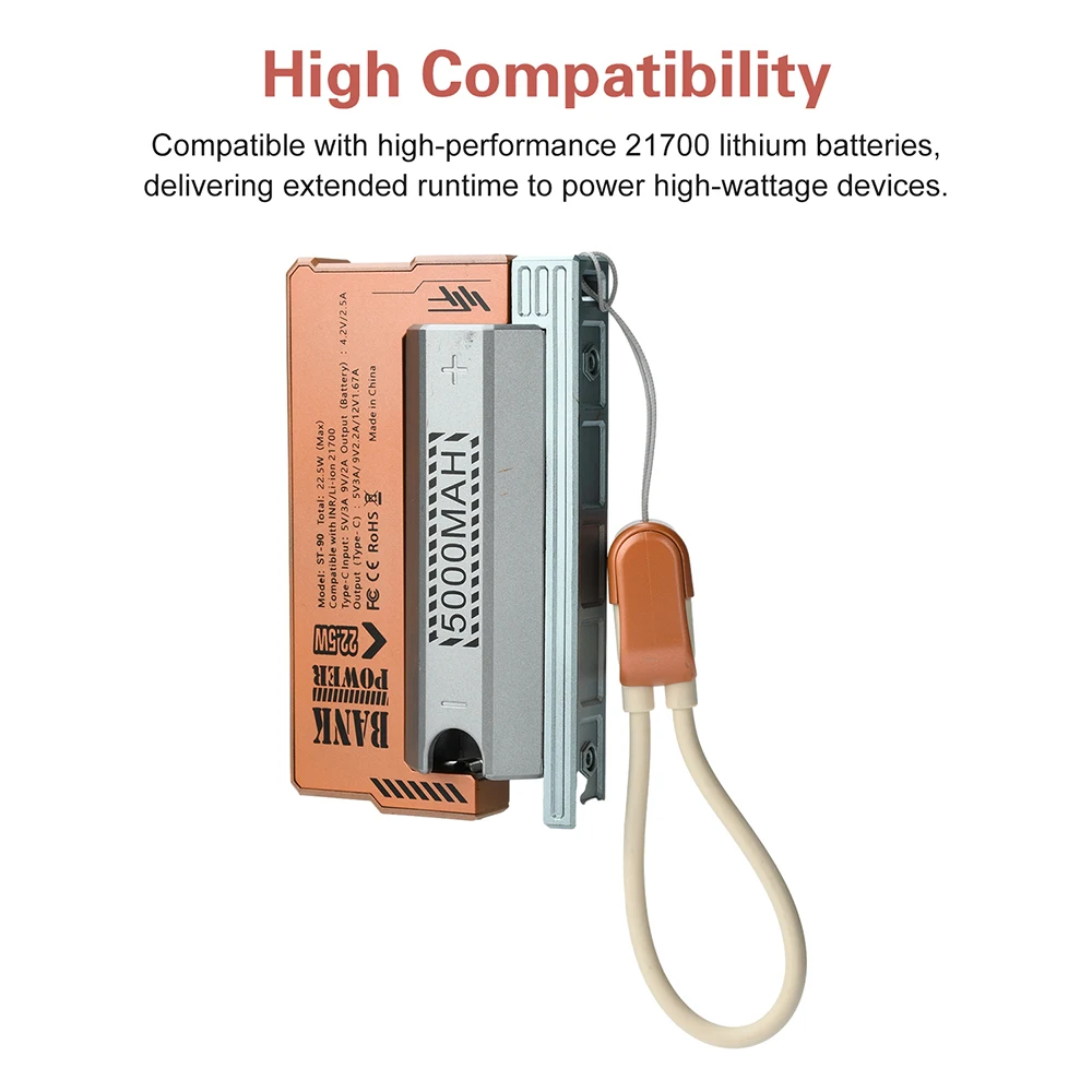 Picture 5: DIY Shell 21700 Battery Holder Power Bank Case Mobile Phone Charger Type C 21700 Battery Storage Organize Box For iPhone Xiaomi