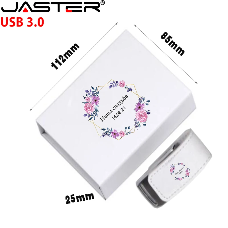 Imagem -02 - Memory Stick Usb 3.0 com Logotipo Personalizado Gratuito Pendrive de Couro Portátil Presente de Casamento 32gb 64gb 128gb 20 Unidades por Lote