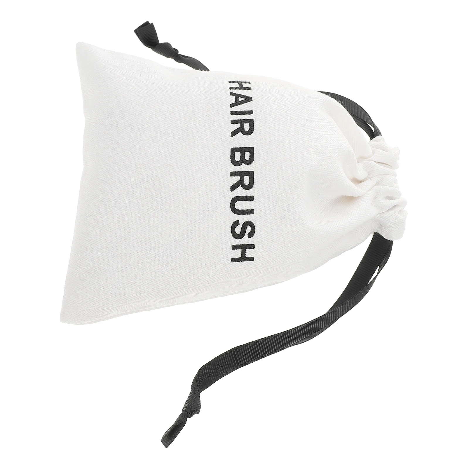 

White Drawstring Storage Bag For Massage Comb Hair Styling Tools Organizer Pouch Dustproof Travel Home Office Use Canvas