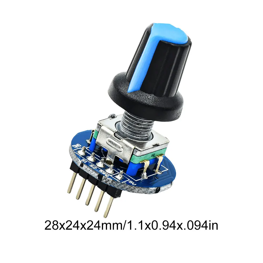 1-10PCS 360° Rotary Encoder Module for Arduino Brick Sensor Development Round Audio Rotating Potentiometer Knob Cap EC11 Module image 6