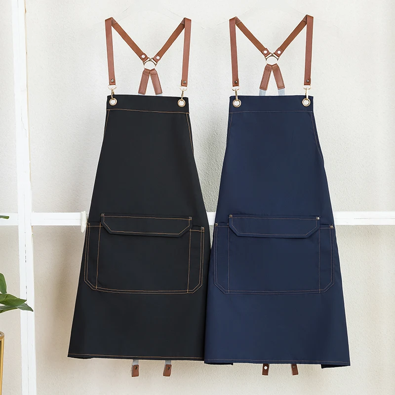 Quality Kitchen Apron Barber Aprons for Women and Men Customizable Logo Restaurant Hotel Nail Studio Work Mandiles Chef Bibs