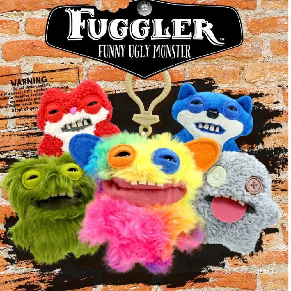 Fuggler aléatoire drôle vilain monstre en peluche pendentif lapin à grands yeux moche monstre jouet peluche poupée pour enfants cadeaux mignon en peluche 12 cm