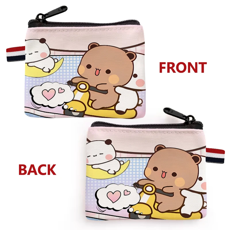 Bubu Dudu Cartoon Coin Purses Canvas Wallet Girl Bubu and Yier Anime Key Money Storage Bag Zipper Pouch Women Card Holder Gift
