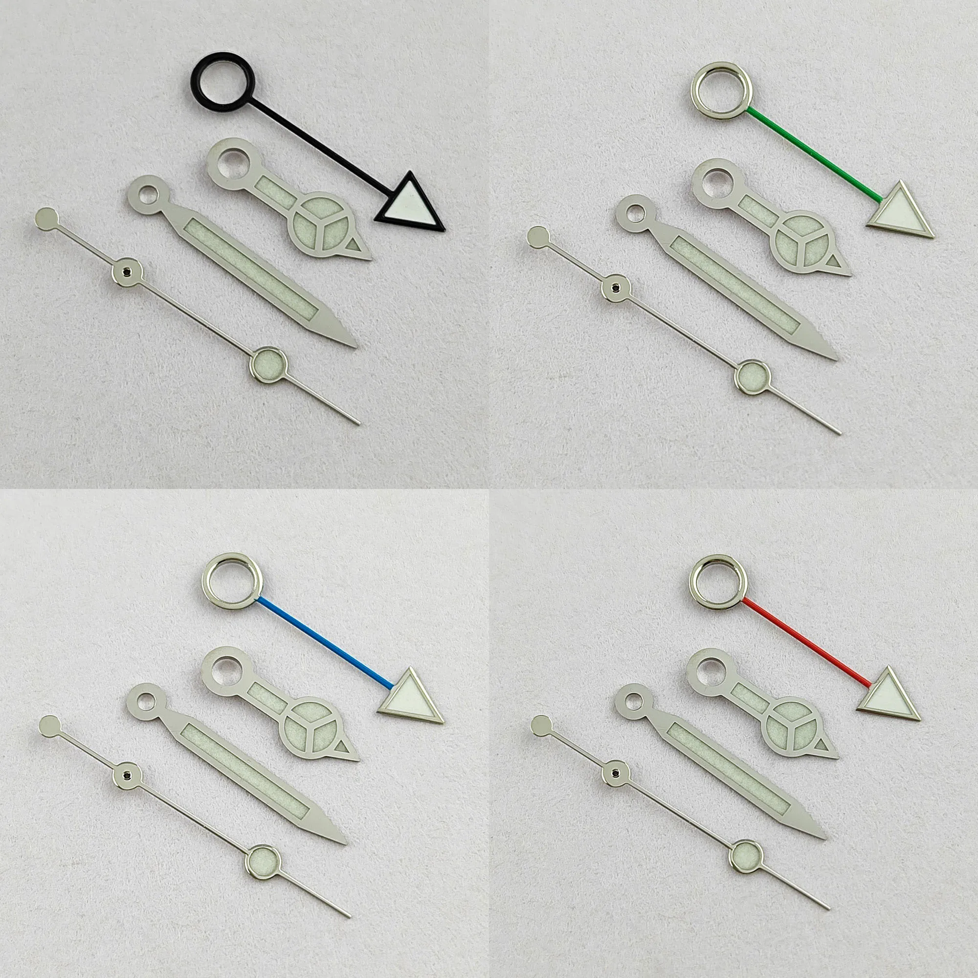 Manecillas GMT luminosas azul verde/verde NH34 GMT manecillas de reloj para NH34 movimiento automático accesorios de reloj NH34 NH34A manecillas