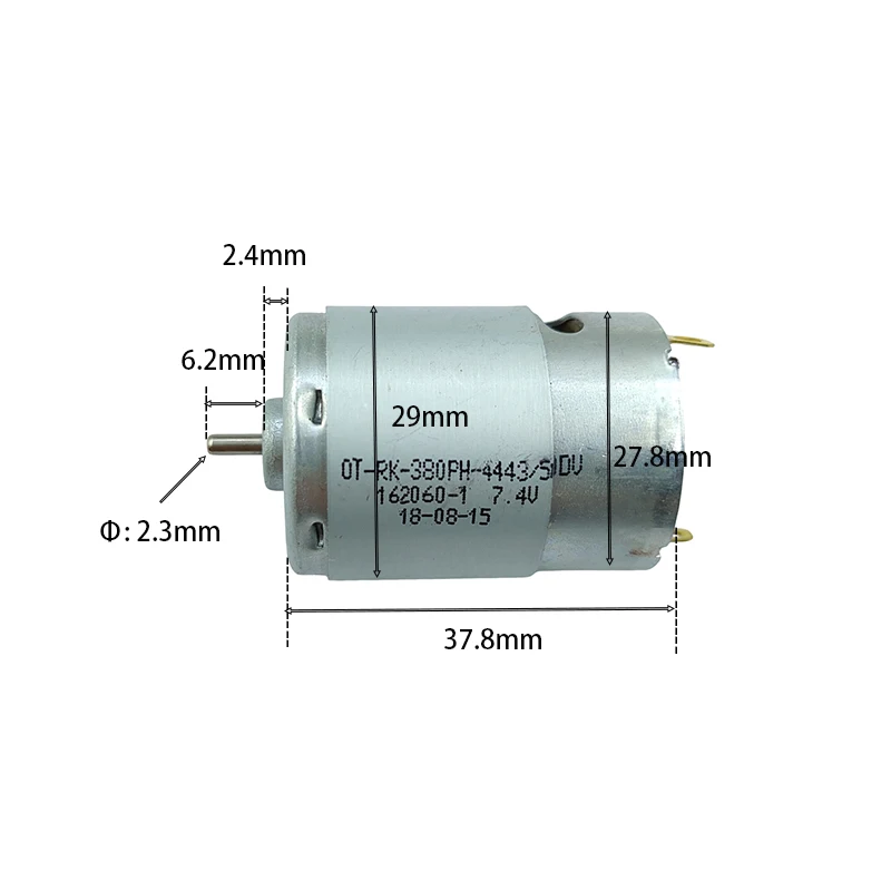 RK-380PH-4443 DC 7.4V Mirco 380 motor 15000rpm High Speed Tool Model Motor Electric Screwdriver Tool