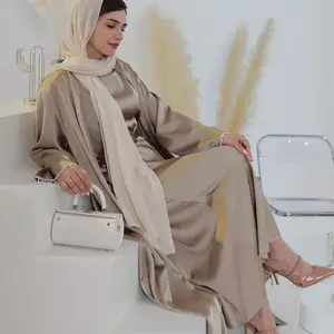 Diamond Beading Kimono für Muslime, Frauenumhang, Gesamtlänge, Borning, muslimische Abaya, Gottesdienst, Sets, WY1673, neuer 8 Hauptverkäufe langes Chiffon gepresstes Kleid - №5