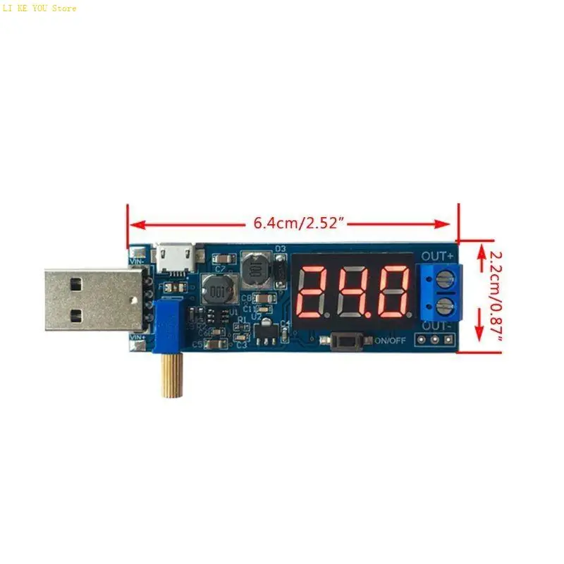W3JE DC-DC 5V إلى 1.2V-24V USB خطوة لأعلى/لأسفل وحدة مزود الطاقة القابلة للتعديل
