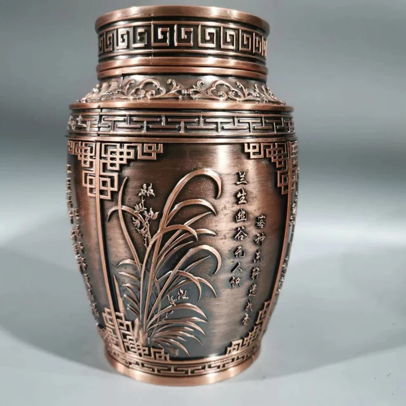 antico-antico-imitazione-addensata-contenitore-per-te-rosa-ottone-nostalgico-soggiorno-campagna-domestica-raccolta-di-oggetti-antichi