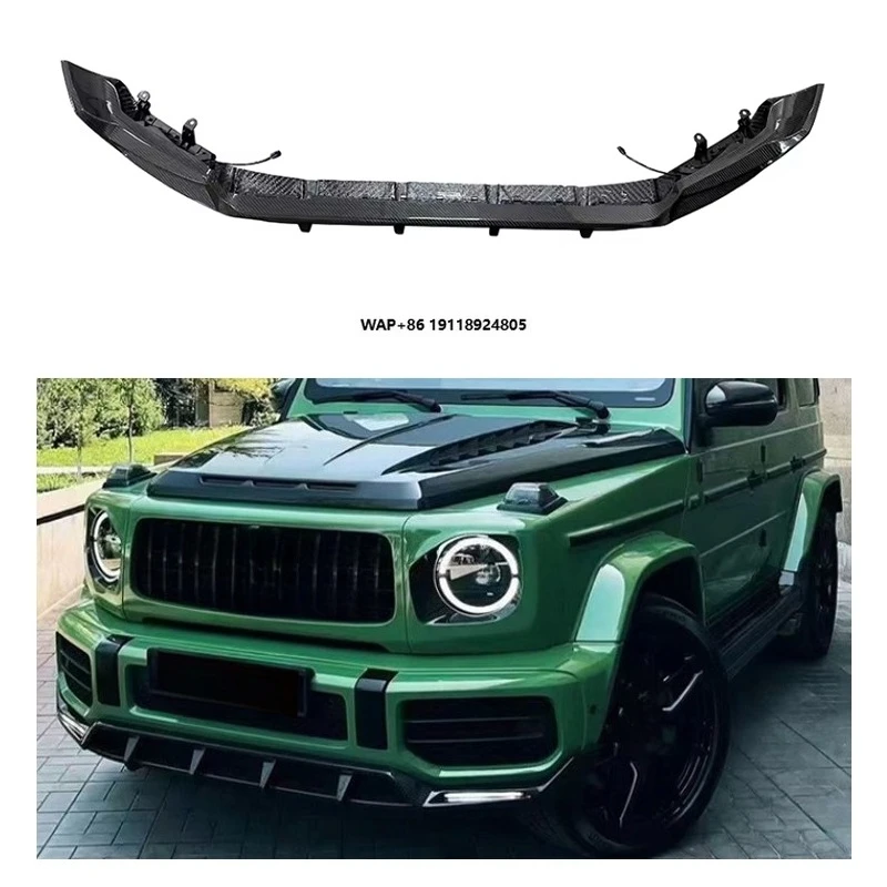 

High Quality Dry Carbon Front Bumper Lip for Benz W463 W464 2018+ Front Diffuser