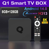 Smart TV Box Android 14 - Allwinner H313 WiFi Dual Band 2.4G + 5G 8K 64GB/128GB Almacenamiento Google Certified Decodificador