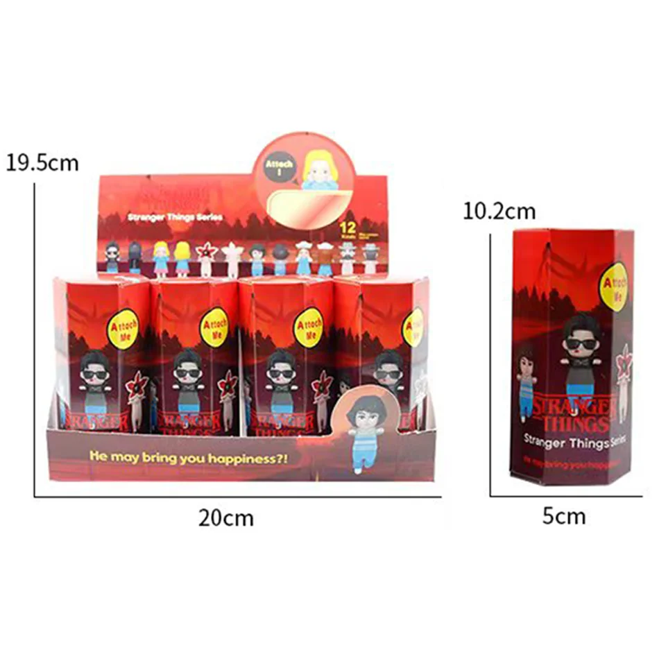 جديد 12 قطعة/ste غريب الأشياء أنيمي الكرتون الشكل الإبداعية شخصية تمثال زخرفة مفاجأة الطرفية سطح المكتب عيد ميلاد #4