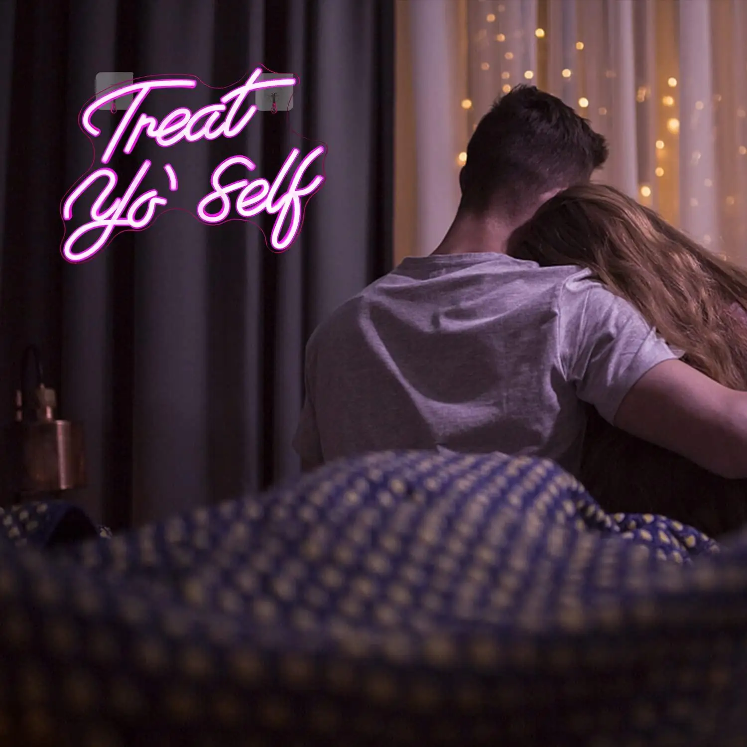 علاج نفسك علامة النيون Led USB بالطاقة أضواء النيون لغرفة النوم المنزل تضيء رسالة النيون لهدايا حفلة عيد الميلاد #5